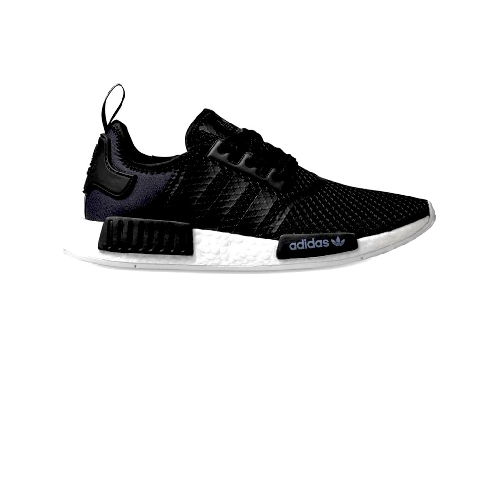 Fw9868 pitch black mesh upper boost midsole